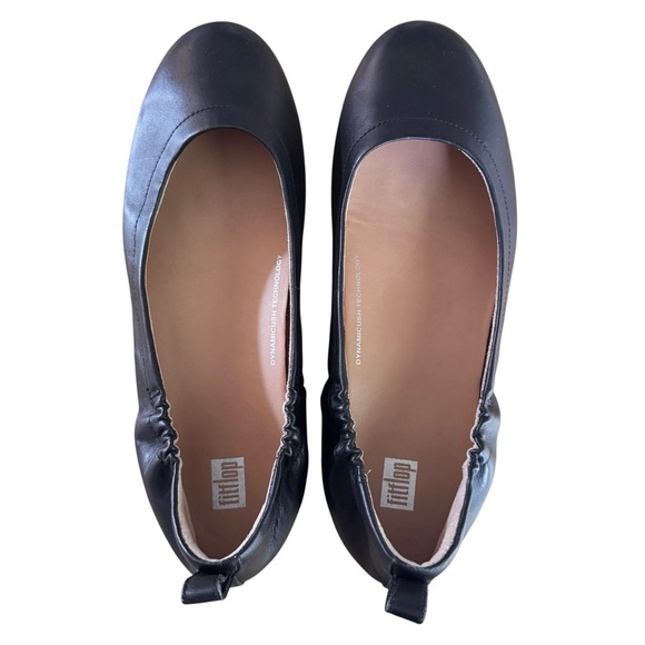Fitflop Allegro Leather Ballerina Flats Black Size 10 - Picture 7 of 16